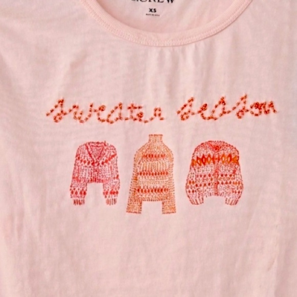 J Crew Sweater Season Tee XS